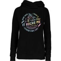 Some Days It Rocks Me Messy Skull Lunch Lady Life Ca Tie Dye Womens Funnel Neck Pullover Hood