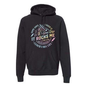 Some Days It Rocks Me Messy Skull Lunch Lady Life Ca Tie Dye Premium Hoodie