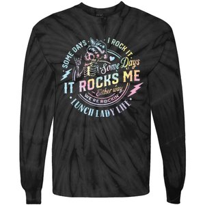 Some Days It Rocks Me Messy Skull Lunch Lady Life Ca Tie Dye Tie-Dye Long Sleeve Shirt