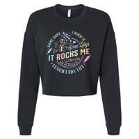 Some Days It Rocks Me Messy Skull Lunch Lady Life Ca Tie Dye Cropped Pullover Crew