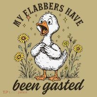 Surprised Duck In Flower Field Design Button