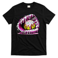 Softball Drip Ice Cream Sprinkles Softball Glove  T-Shirt