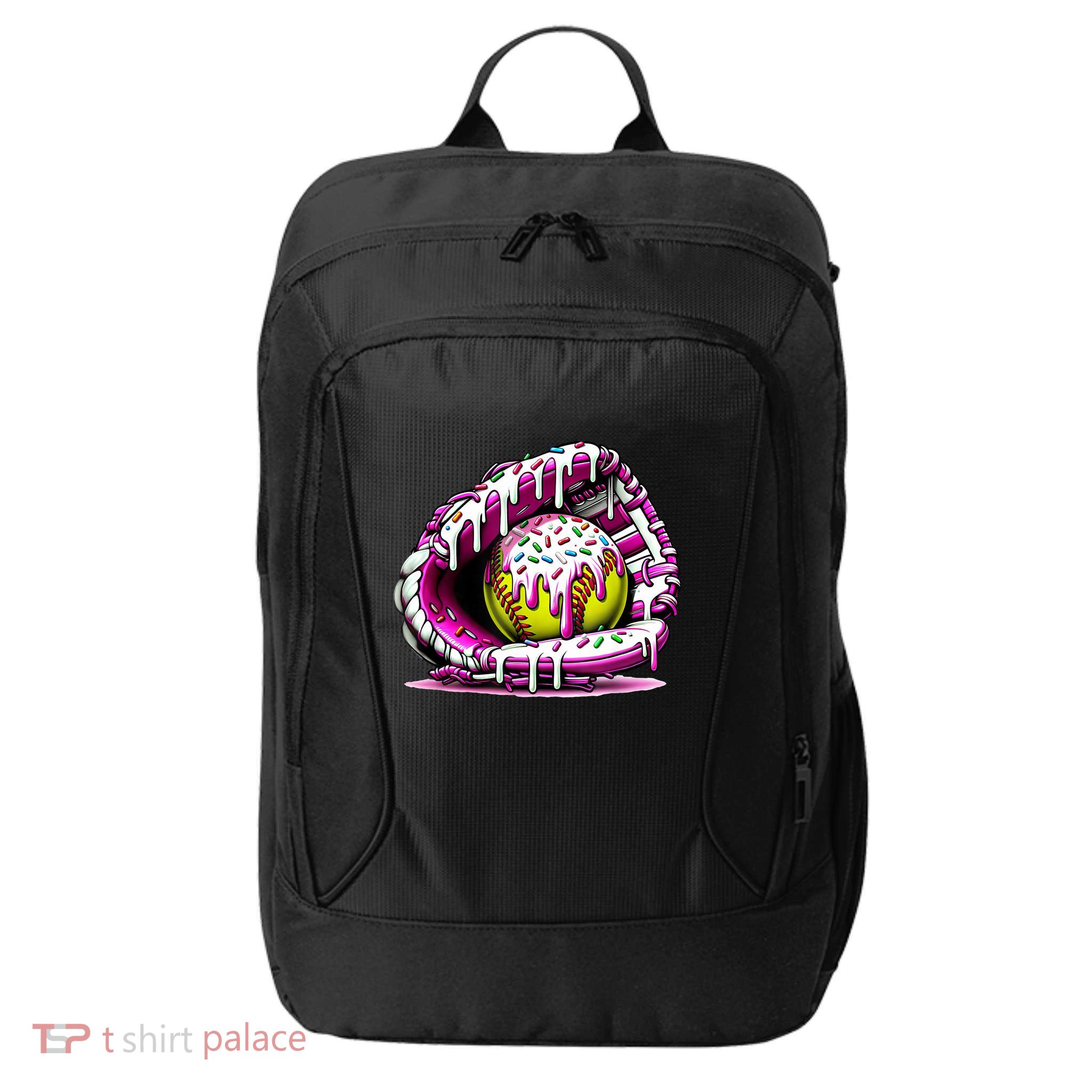 Softball Drip Ice Cream Sprinkles Softball Glove  City Backpack