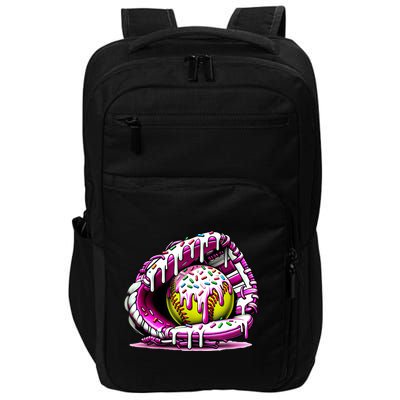 Softball Drip Ice Cream Sprinkles Softball Glove  Impact Tech Backpack