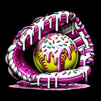 Softball Drip Ice Cream Sprinkles Softball Glove  Impact Tech Backpack