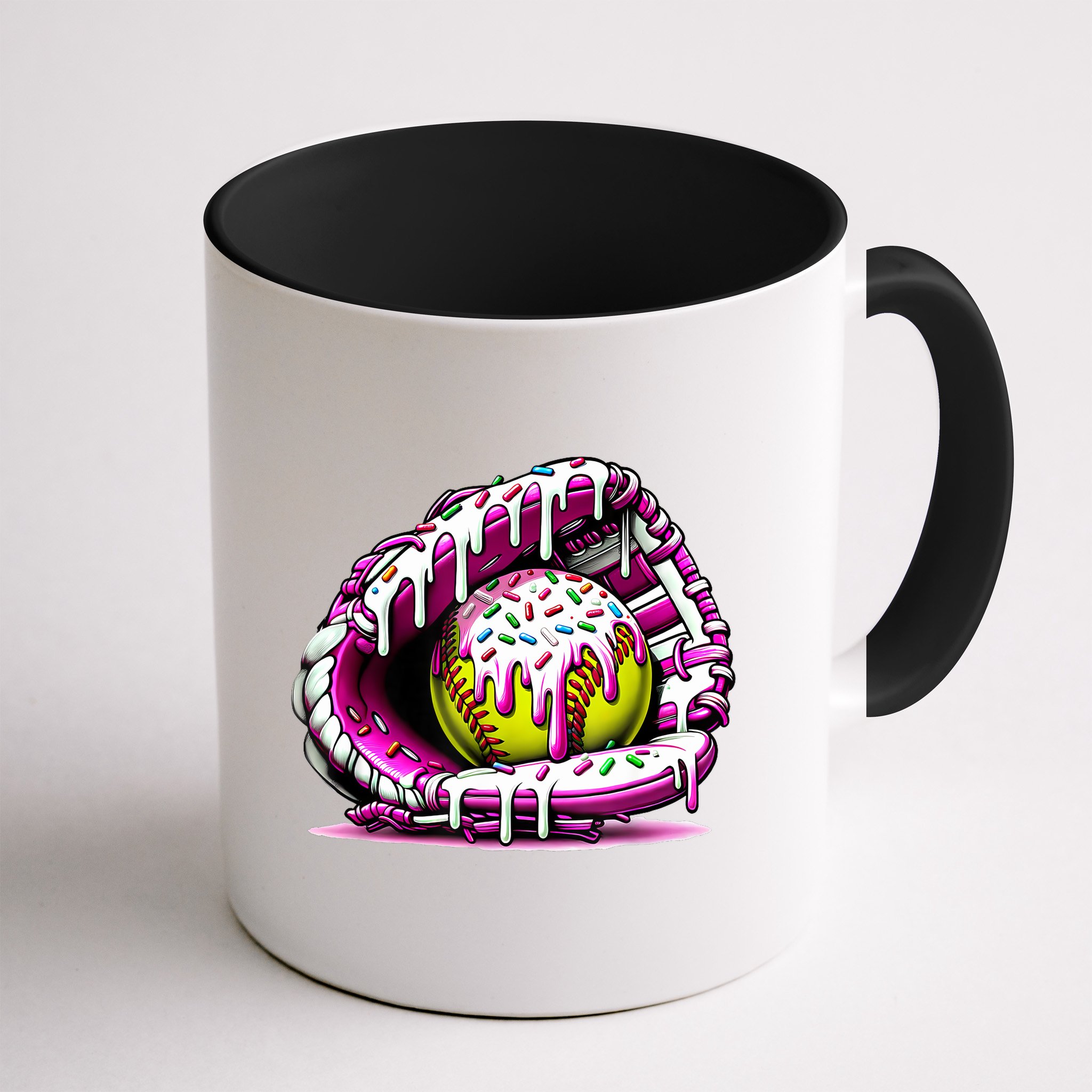 Softball Drip Ice Cream Sprinkles Softball Glove  Mug