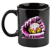 Softball Drip Ice Cream Sprinkles Softball Glove  11oz C Handle Ceramic Mug