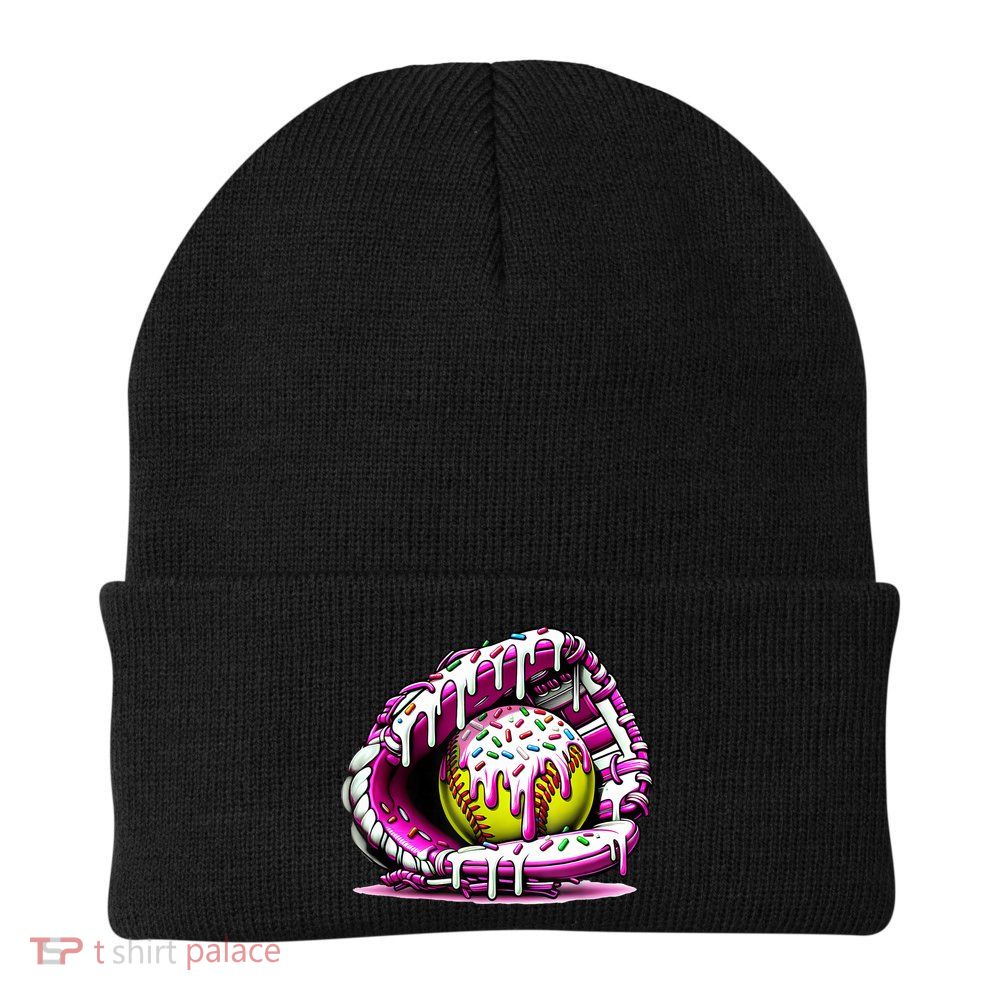 Softball Drip Ice Cream Sprinkles Softball Glove  Beanie
