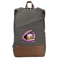 Softball Drip Ice Cream Sprinkles Softball Glove  Cotton Canvas Backpack