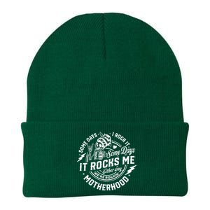 Some Days I Rock It Some Days It Rocks Me Motherhood Knit Cap Winter Beanie