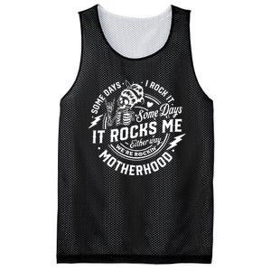 Some Days I Rock It Some Days It Rocks Me Motherhood Mesh Reversible Basketball Jersey Tank