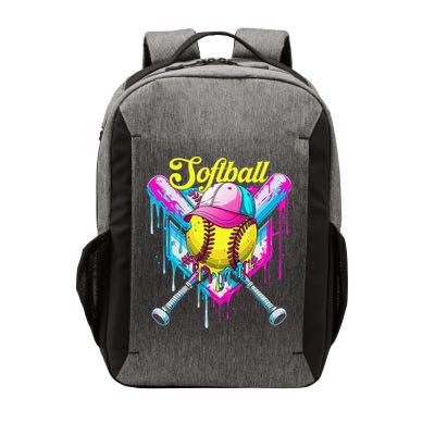 Softball Drip Ice Cream Coquette Bow Softball For Vector Backpack