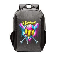 Softball Drip Ice Cream Coquette Bow Softball For Vector Backpack
