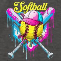 Softball Drip Ice Cream Coquette Bow Softball For Vector Backpack