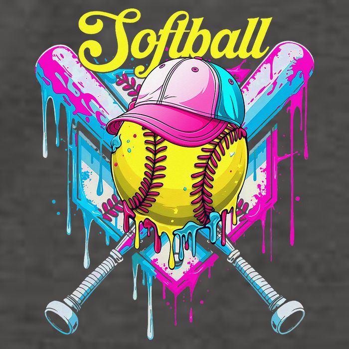Softball Drip Ice Cream Coquette Bow Softball For Vector Backpack