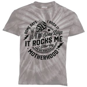 Some Days I Rock It Some Days It Rocks Me Kids Tie-Dye T-Shirt