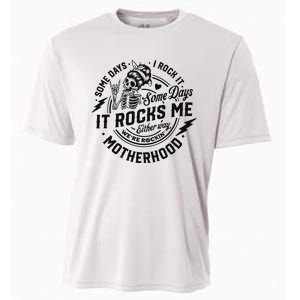 Some Days I Rock It Some Days It Rocks Me Cooling Performance Crew T-Shirt