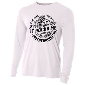 Some Days I Rock It Some Days It Rocks Me Cooling Performance Long Sleeve Crew