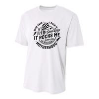 Some Days I Rock It Some Days It Rocks Me Youth Performance Sprint T-Shirt