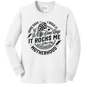 Some Days I Rock It Some Days It Rocks Me Kids Long Sleeve Shirt