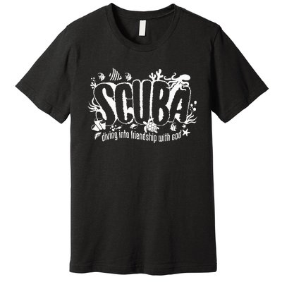 Scuba Diving Into Friendship With God Christian Vbs 2024 Premium T-Shirt