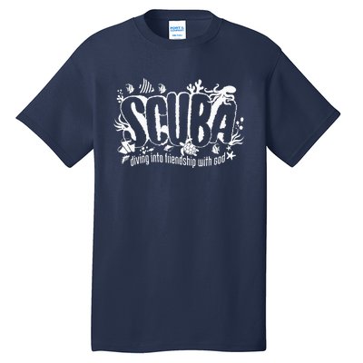 Scuba Diving Into Friendship With God Christian Vbs 2024 Tall T-Shirt