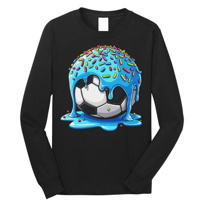 Soccer Drip Ice Cream Drip With Sprinkles Summer Long Sleeve Shirt