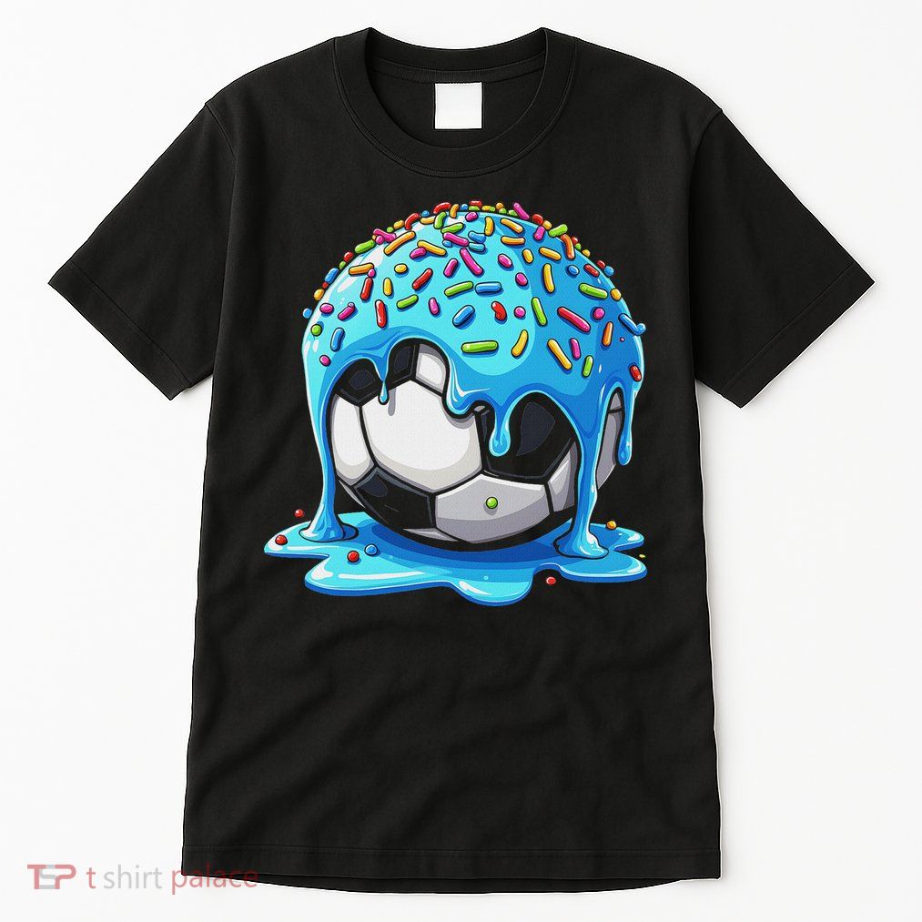 Soccer Drip Ice Cream Drip With Sprinkles Summer Tall T-Shirt