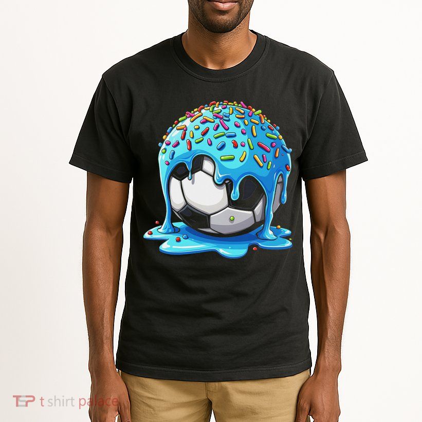 Soccer Drip Ice Cream Drip With Sprinkles Summer Tall T-Shirt