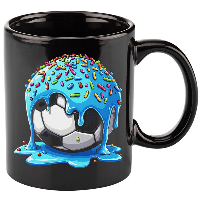 Soccer Drip Ice Cream Drip With Sprinkles Summer 11oz C Handle Ceramic Mug