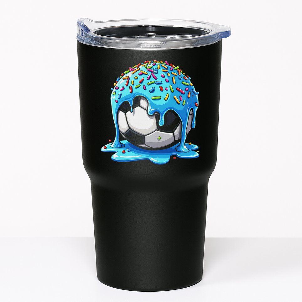 Soccer Drip Ice Cream Drip With Sprinkles Summer Tumbler