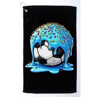 Soccer Drip Ice Cream Drip With Sprinkles Summer Golf Towel