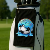 Soccer Drip Ice Cream Drip With Sprinkles Summer Golf Towel