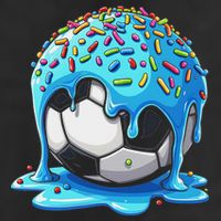 Soccer Drip Ice Cream Drip With Sprinkles Summer Golf Towel