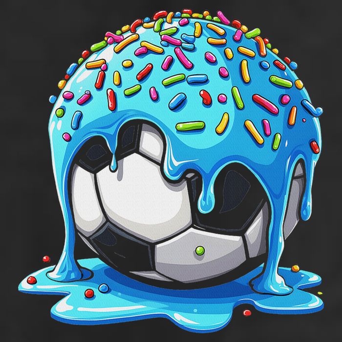 Soccer Drip Ice Cream Drip With Sprinkles Summer Golf Towel