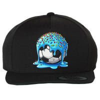Soccer Drip Ice Cream Drip With Sprinkles Summer Wool Snapback Cap