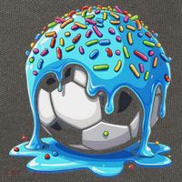 Soccer Drip Ice Cream Drip With Sprinkles Summer Cotton Canvas Backpack