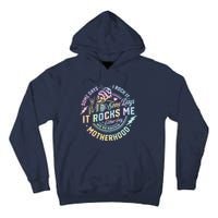 Some Days I Rock It Some Days It Rocks Me Tie Dye Skull Mom Tall Hoodie