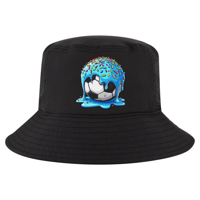Soccer Drip Ice Cream Drip With Sprinkles Summer Cool Comfort Performance Bucket Hat