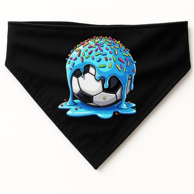Soccer Drip Ice Cream Drip With Sprinkles Summer USA-Made Doggie Bandana