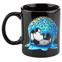 Soccer Drip Ice Cream Drip With Sprinkles Summer 11oz C Handle Ceramic Mug