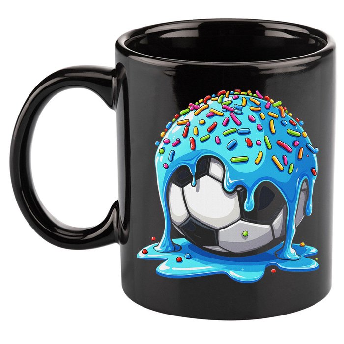 Soccer Drip Ice Cream Drip With Sprinkles Summer 11oz C Handle Ceramic Mug