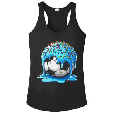 Soccer Drip Ice Cream Drip With Sprinkles Summer Ladies PosiCharge Competitor Racerback Tank