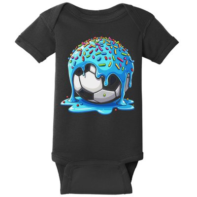 Soccer Drip Ice Cream Drip With Sprinkles Summer Baby Bodysuit