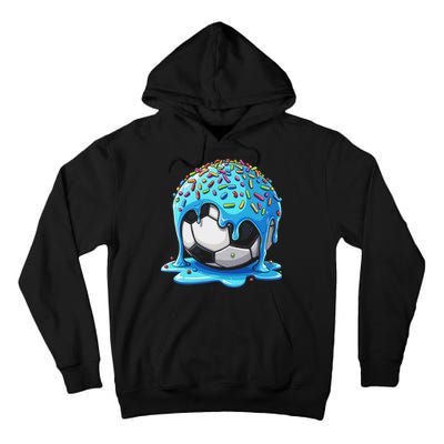 Soccer Drip Ice Cream Drip With Sprinkles Summer Tall Hoodie