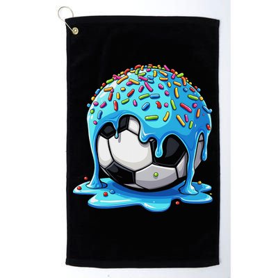 Soccer Drip Ice Cream Drip With Sprinkles Summer Golf Towel