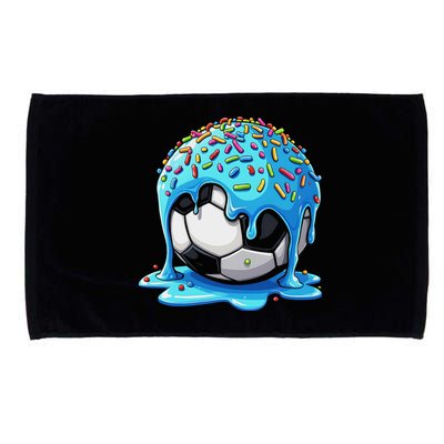Soccer Drip Ice Cream Drip With Sprinkles Summer Microfiber Hand Towel