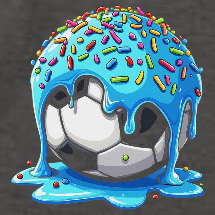 Soccer Drip Ice Cream Drip With Sprinkles Summer Vector Backpack