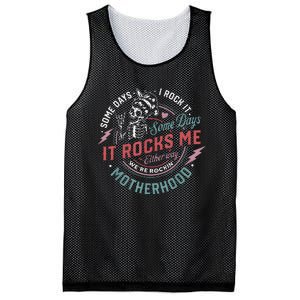 Some Days I Rock It Some Days It Rocks Me Mom Life Mesh Reversible Basketball Jersey Tank