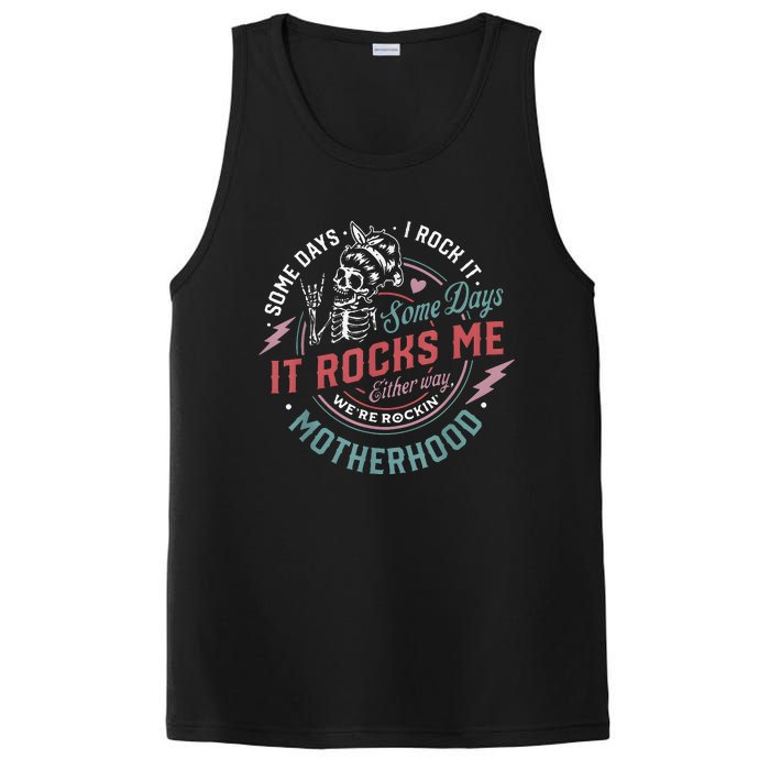 Some Days I Rock It Some Days It Rocks Me Mom Life PosiCharge Competitor Tank